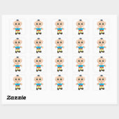 Schattige toverelf vierkante sticker (Vel)