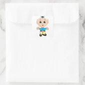 Schattige toverelf vierkante sticker (Tas)