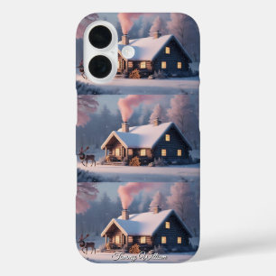 Schattige Traditioneel Elegant Vrolijk Kerstfeest iPhone 16 Hoesje
