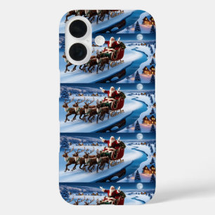 Schattige Traditioneel Elegant Vrolijk Kerstfeest iPhone 16 Hoesje