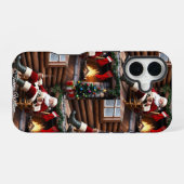 Schattige  Traditioneel Elegant Vrolijk Kerstfeest iPhone 16 Hoesje (Achterkant horizontaal)