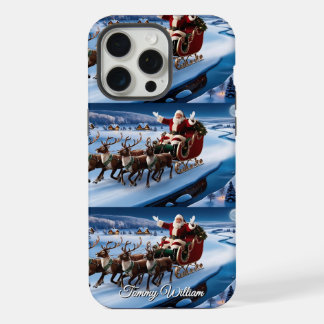 Schattige Traditioneel Elegant Vrolijk Kerstfeest iPhone 15 Pro Max Case