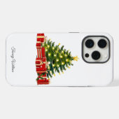 Schattige Traditioneel Elegant Vrolijk Kerstfeest iPhone Hoesje (Achterkant horizontaal)