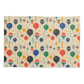 Schattige traditioneel kerstpatroon Retro Ornament Kussensloop (Achterkant)