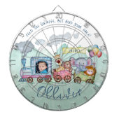 Schattige train engene thema Dartboard Dartbord (Voorkant)