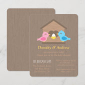 Schattige Tree Birdhouse Egg Bird Baby shower Kaart (Voorkant / Achterkant)