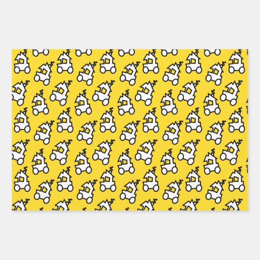 Schattige treintje inpakpapier vel (Voorkant 3)