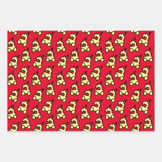 Schattige treintje inpakpapier vel (Voorkant)