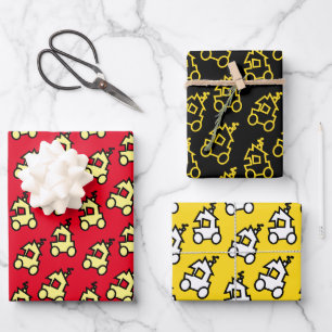 Schattige treintje inpakpapier vel