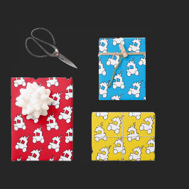 Schattige treintje inpakpapier vel