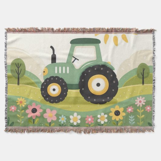 Schattige, trekker/boerderij deken (Voorkant)