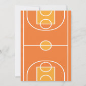 Schattige Trendy Basketbalveld & Lint 1e Verjaarda Kaart (Achterkant)