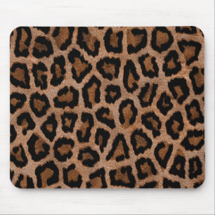 Schattige Trendy Faux Fur Dier Luipaard Print Patt Muismat