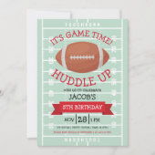 Schattige Trendy Football Field & Lint Verjaardag Kaart (Voorkant)