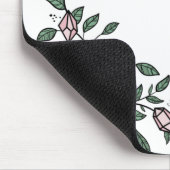 Schattige Trendy Girly Flower Vine Pink Gem Crysta Muismat (Hoek)