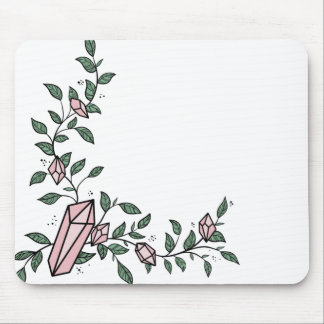 Schattige Trendy Girly Flower Vine Pink Gem Crysta Muismat