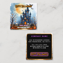 Schattige Trendy Halloween Griezeld Collectie Vierkante Visitekaartje