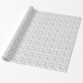 Schattige trendy lerarenschoolpatroon cadeaupapier (Uitgerold)