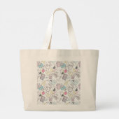Schattige trendy lerarenschoolpatroon grote tote bag (Achterkant)