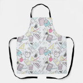 Schattige trendy lerarenschoolpatroon schort (Voorkant)