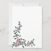 Schattige trendy meisjesachtige bloem wijnstok roz kaart (Voorkant)