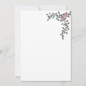 Schattige trendy meisjesachtige bloem wijnstok roz kaart (Achterkant)