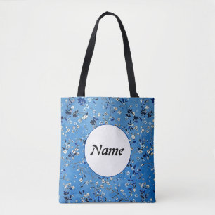 Schattige trendy meisjesachtige cartoon bloemen na tote bag