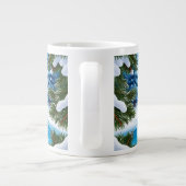 Schattige trendy modern grappig vrolijk kerstfeest grote koffiekop (Achterkant)