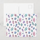 Schattige Trendy Pastel Edelstenen Pareltjes Krist Briefkaart (Voorkant / Achterkant)