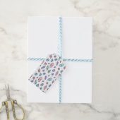 Schattige Trendy Pastel Edelstenen Pareltjes Krist Cadeaulabel (Met Touw)