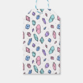 Schattige Trendy Pastel Edelstenen Pareltjes Krist Cadeaulabel (Voorkant)