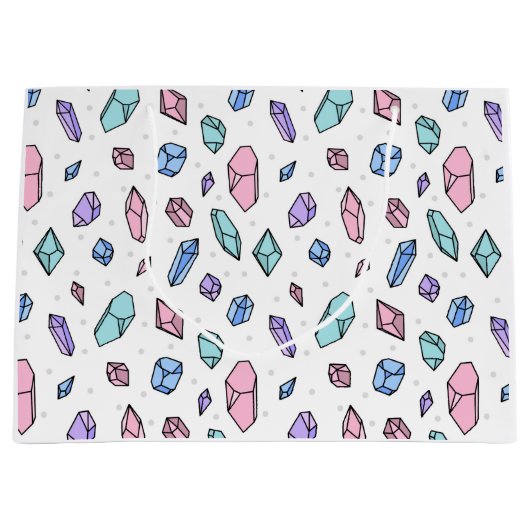 Schattige Trendy Pastel Edelstenen Pareltjes Krist Groot Cadeauzakje (Voorkant)