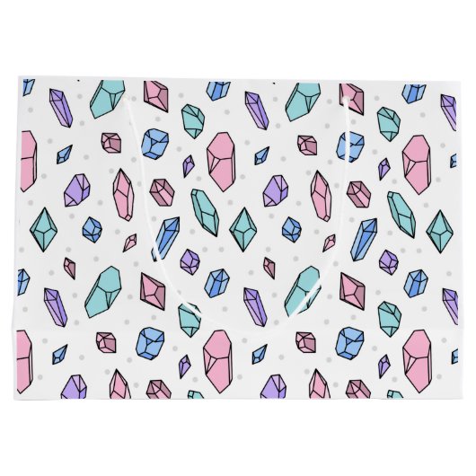 Schattige Trendy Pastel Edelstenen Pareltjes Krist Groot Cadeauzakje (Achterkant)