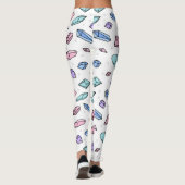Schattige Trendy Pastel Edelstenen Pareltjes Krist Leggings (Achterkant)