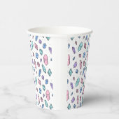 Schattige Trendy Pastel Edelstenen Pareltjes Krist Papieren Bekers (Rechts)