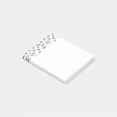 Schattige Trendy Pastel Edelstenen Pareltjes Krist Post-it® Notes (Schuin)
