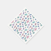 Schattige Trendy Pastel Edelstenen Pareltjes Krist Servet (Hoek)