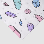 Schattige Trendy Pastel Edelstenen Pareltjes Krist Tissuepapier (Detail)