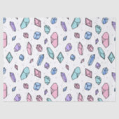 Schattige Trendy Pastel Edelstenen Pareltjes Krist Tissuepapier (Voorkant)