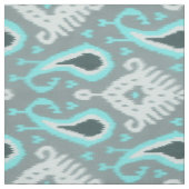 Schattige Trendy Turquoise Ikat Tribal Pattern Stof (Swatch)