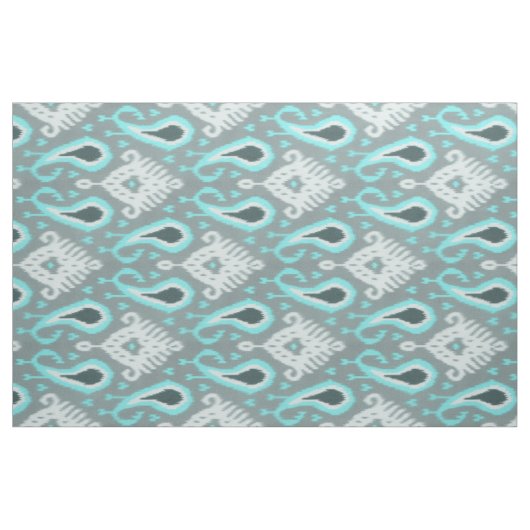 Schattige Trendy Turquoise Ikat Tribal Pattern Stof (Fat Quarter)