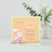 Schattige trendy uil Baby shower Kaart (Staand voorkant)