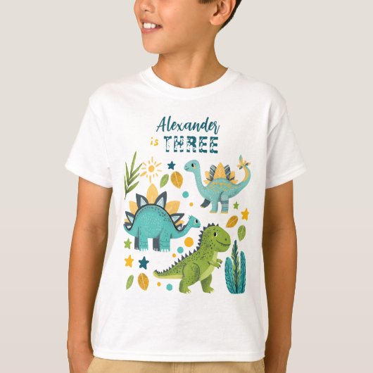 Schattige TRex Dinosaur Kinderen T-Shirt (Voorkant)