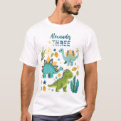 Schattige TRex Dinosaurus Ouders T-shirt (Voorkant)