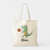 Schattige Trex Speelt Basketbal Tote Bag (Achterkant)