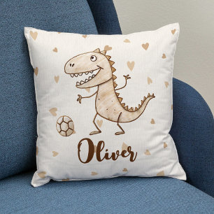 Schattige Trex spelen Football Kussen