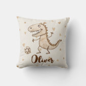 Schattige Trex spelen Football Kussen (Voorkant)