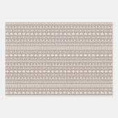 Schattige Tribal Aztec Patterns zwart bruin zandwi Inpakpapier Vel (Voorkant 3)