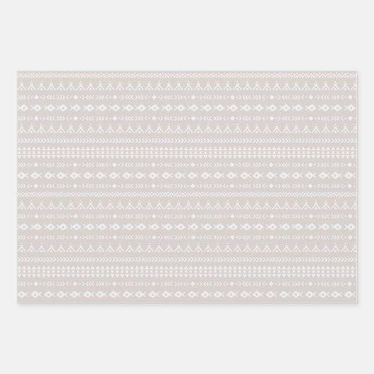 Schattige Tribal Aztec Patterns zwart bruin zandwi Inpakpapier Vel (Voorkant 2)