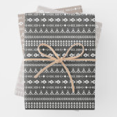 Schattige Tribal Aztec Patterns zwart bruin zandwi Inpakpapier Vel (In situ)